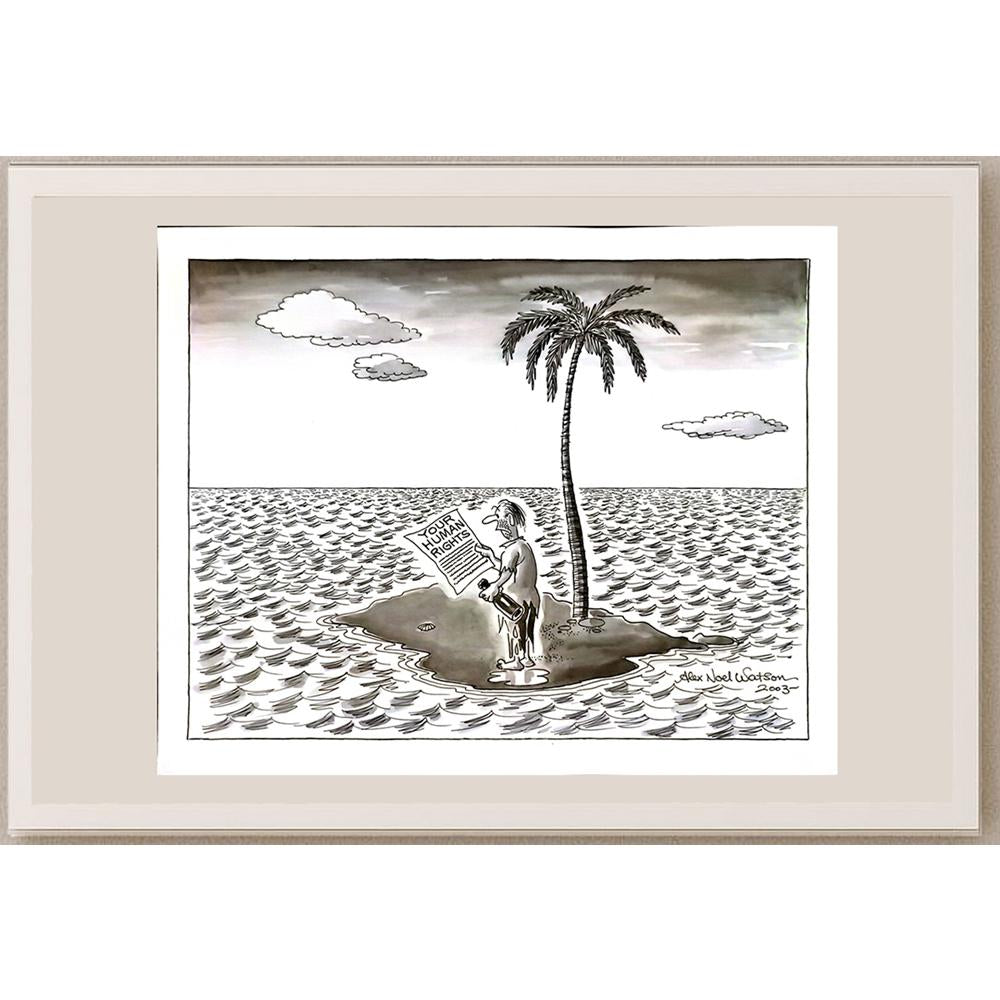 Alex Noel Watson 31x26cm Orijinal Karikatür BOD04689
