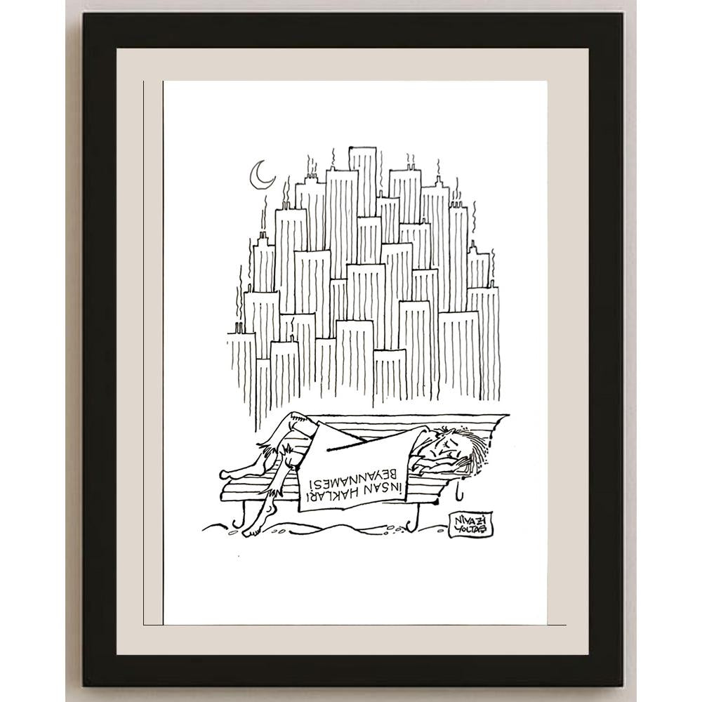 Niyazi Yoltaş 25x17cm Orijinal Karikatür BOD04690