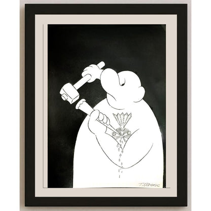 Tomislav Ozanic 29x21cm Orijinal Karikatür BOD04692