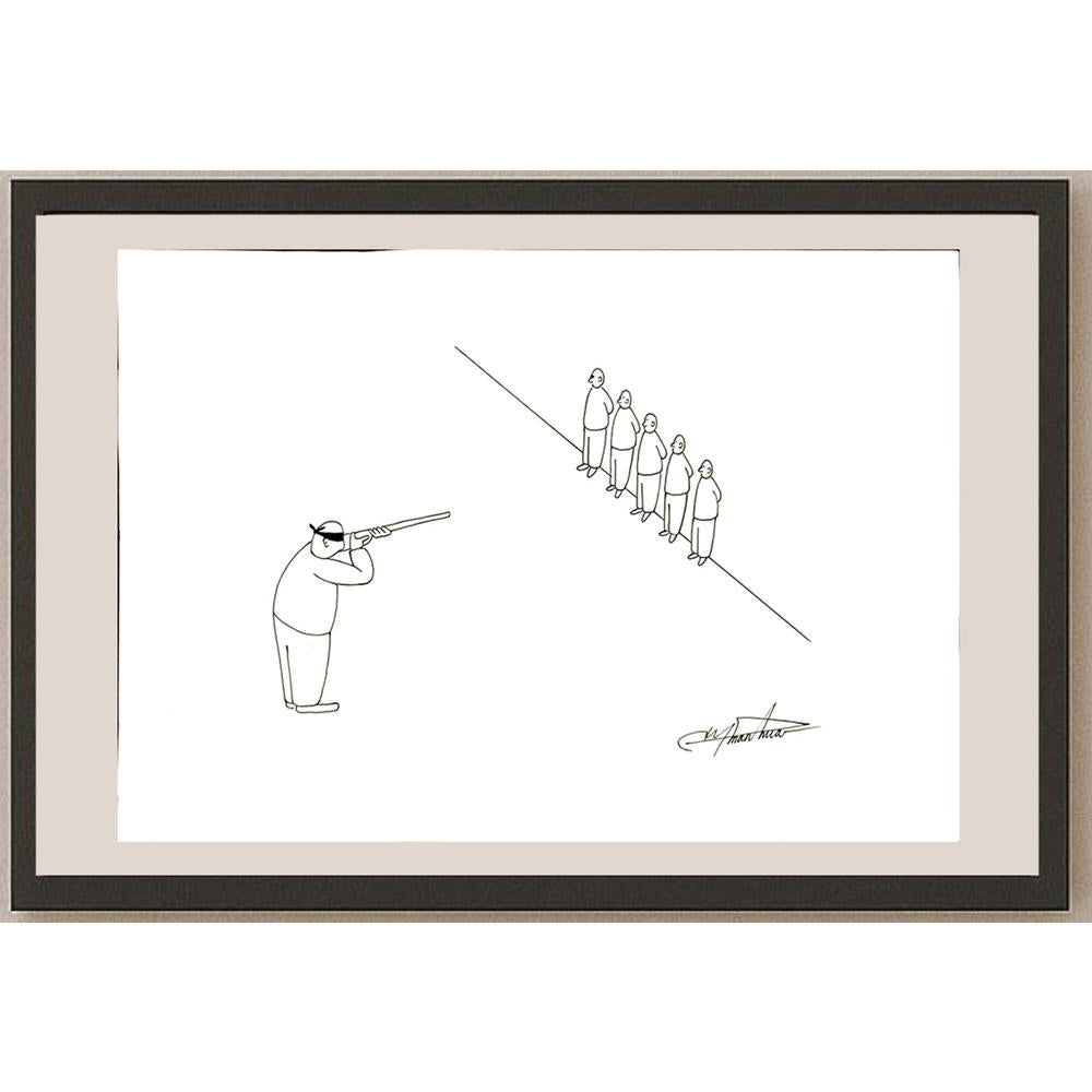Zhang Jun 29x21cm Orijinal Karikatür BOD04696