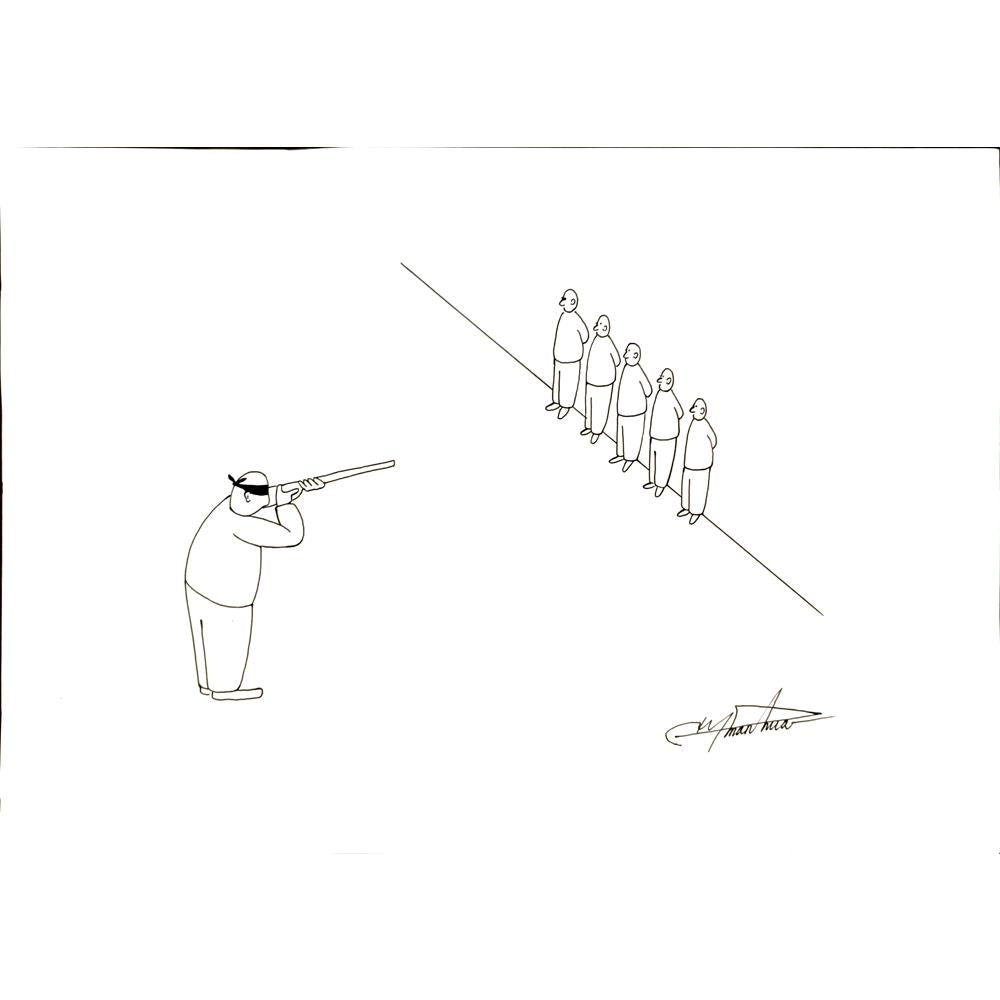 Zhang Jun 29x21cm Orijinal Karikatür BOD04696