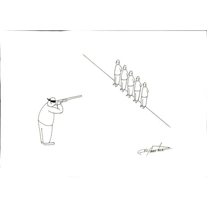 Zhang Jun 29x21cm Orijinal Karikatür BOD04696