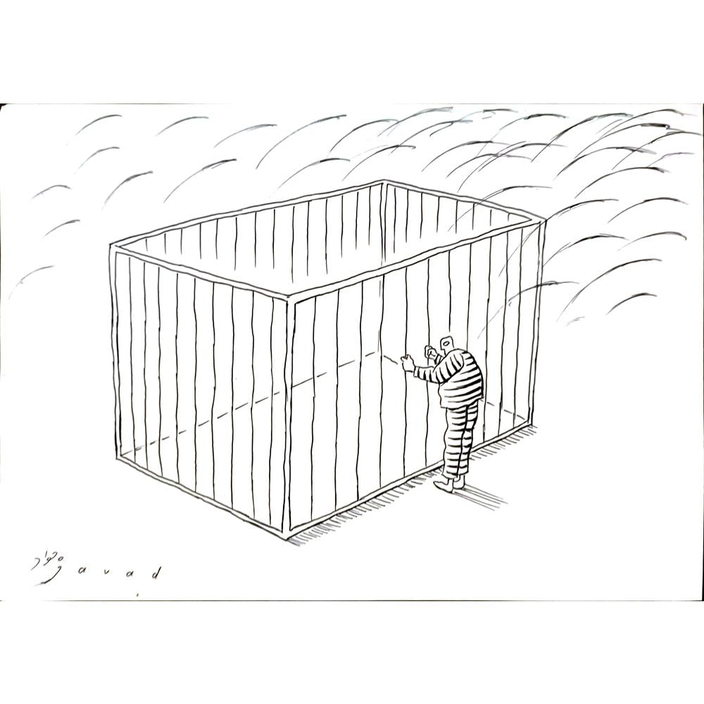 Javad Alizadeh 29x21cm Orijinal Karikatür BOD04698