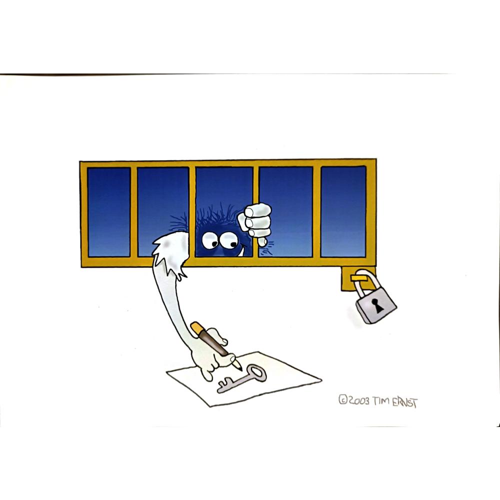 Tim Ernst 29x21cm Orijinal Karikatür BOD04699