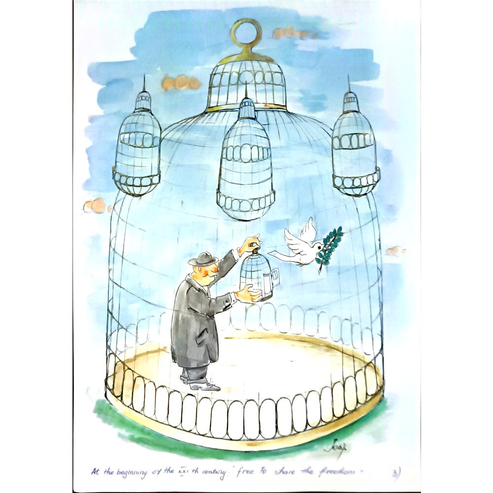 Irina Iosip 29x21cm Orijinal Karikatür BOD04702