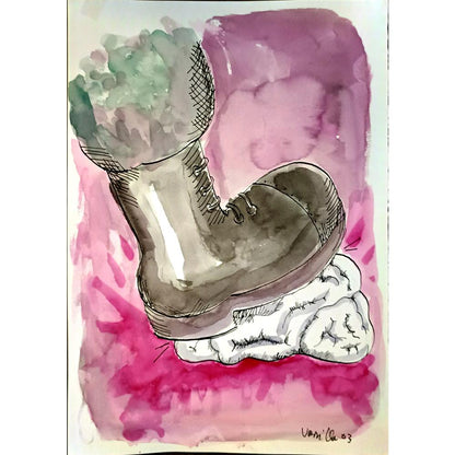 Jorge Varas Varilla 29x21cm Orijinal Karikatür BOD04704