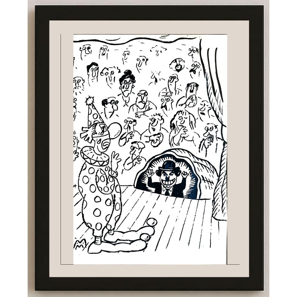 Mileta Miloradovic 29x21cm Orijinal Karikatür BOD04709