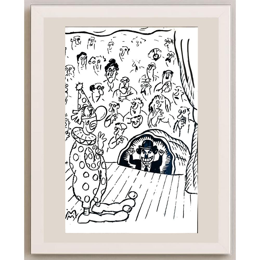 Mileta Miloradovic 29x21cm Orijinal Karikatür BOD04709