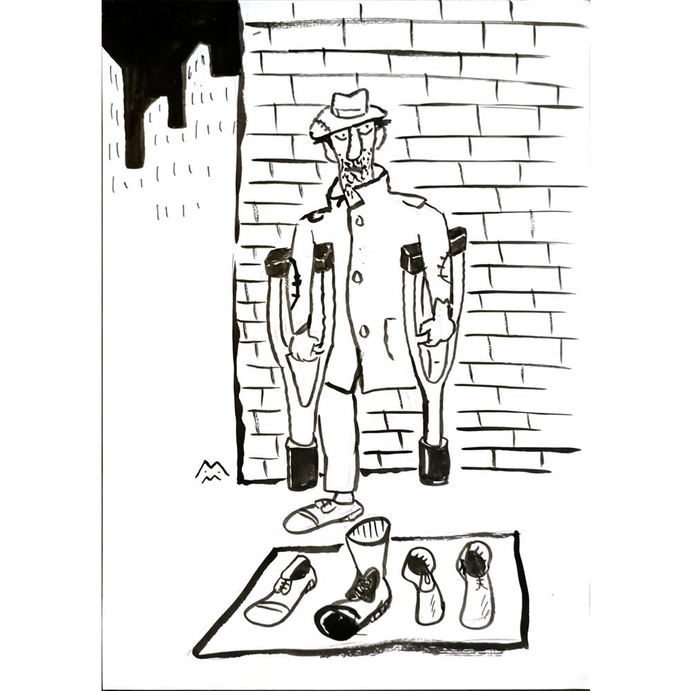 Mileta Miloradovic 29x21cm Orijinal Karikatür BOD04711