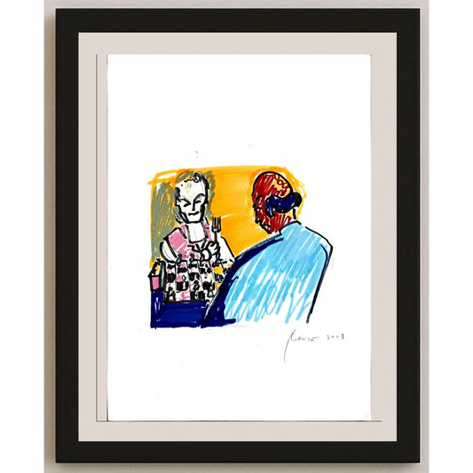 Mileta Miloradovic 29x21cm Orijinal Karikatür BOD04712