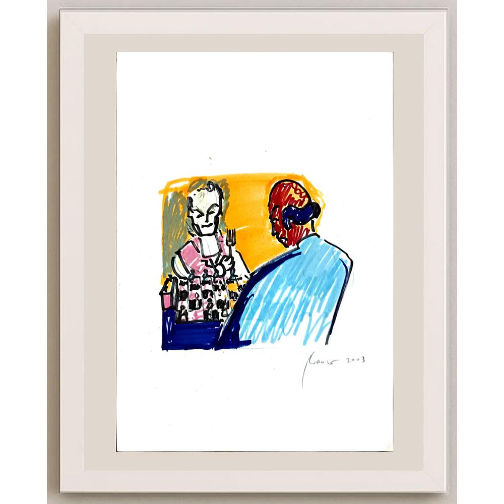 Mileta Miloradovic 29x21cm Orijinal Karikatür BOD04712