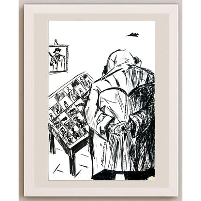 Mileta Miloradovic 29x21cm Orijinal Karikatür BOD04713