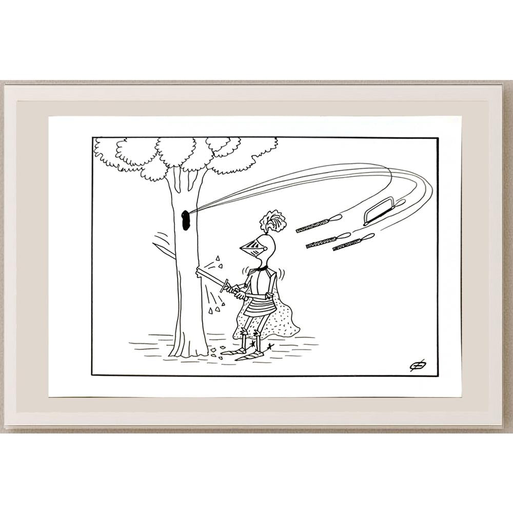 Petrov Alexander Sergeevich 29x21cm Orijinal Karikatür BOD04714