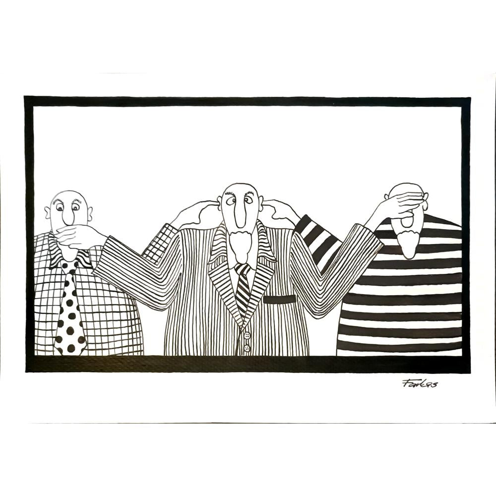 Jan Farkas 29x21cm Orijinal Karikatür BOD04715
