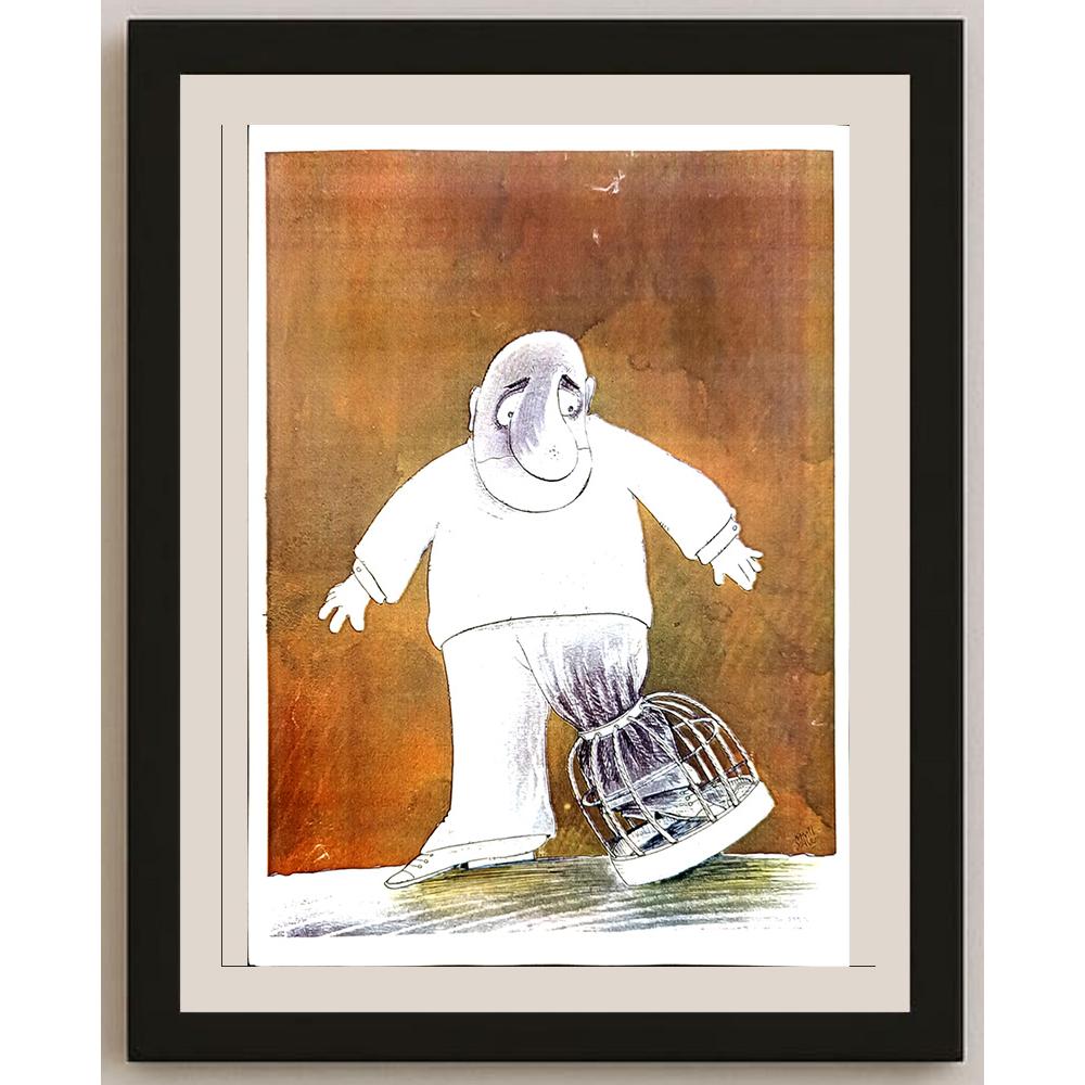 Kamil Yavuz 29x21cm Orijinal Karikatür BOD04719