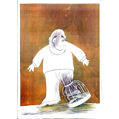 Kamil Yavuz 29x21cm Orijinal Karikatür BOD04719