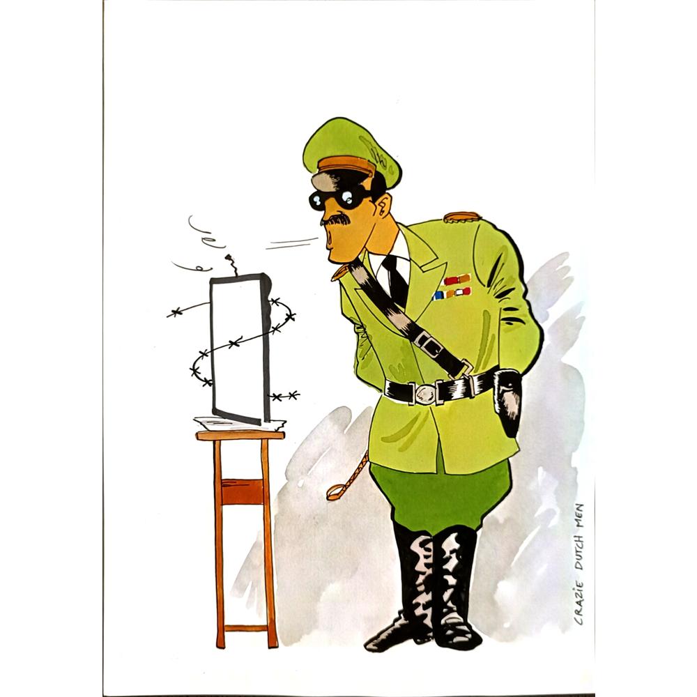 Dieperink 29x21cm Orijinal Karikatür BOD04720