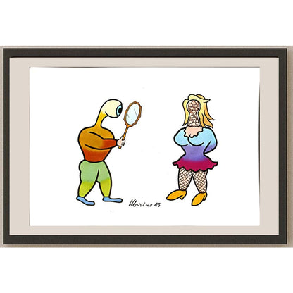 Marino Tarizzo 29x21cm Orijinal Karikatür BOD04721