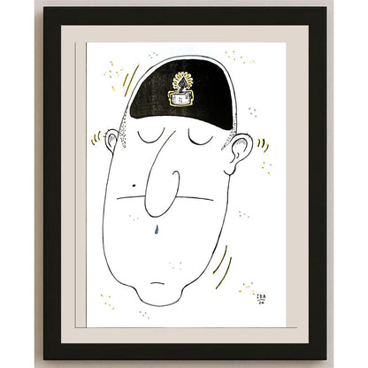 Vladimir Kuba 21x15cm Orijinal Karikatür BOD04726