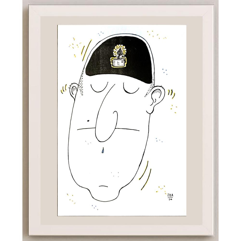 Vladimir Kuba 21x15cm Orijinal Karikatür BOD04726