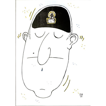 Vladimir Kuba 21x15cm Orijinal Karikatür BOD04726