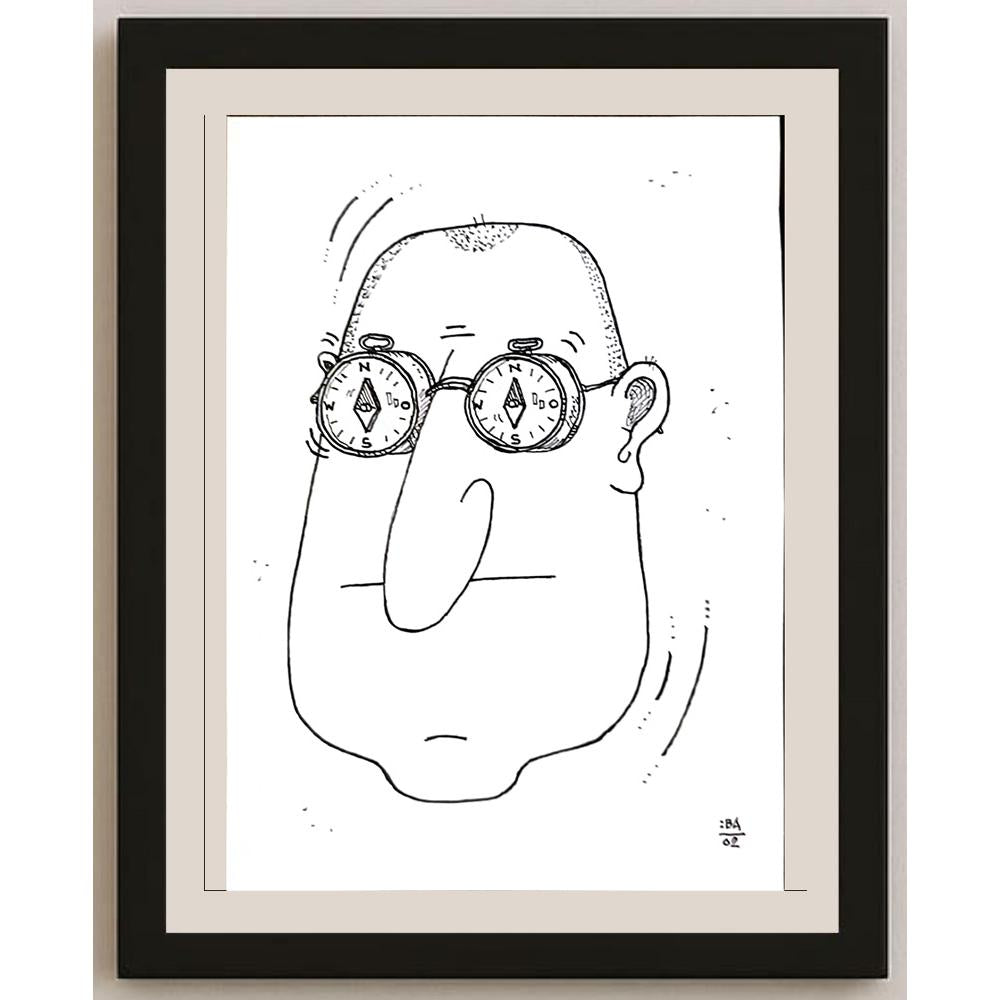 Vladimir Kuba 21x15cm Orijinal Karikatür BOD04727