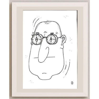 Vladimir Kuba 21x15cm Orijinal Karikatür BOD04727