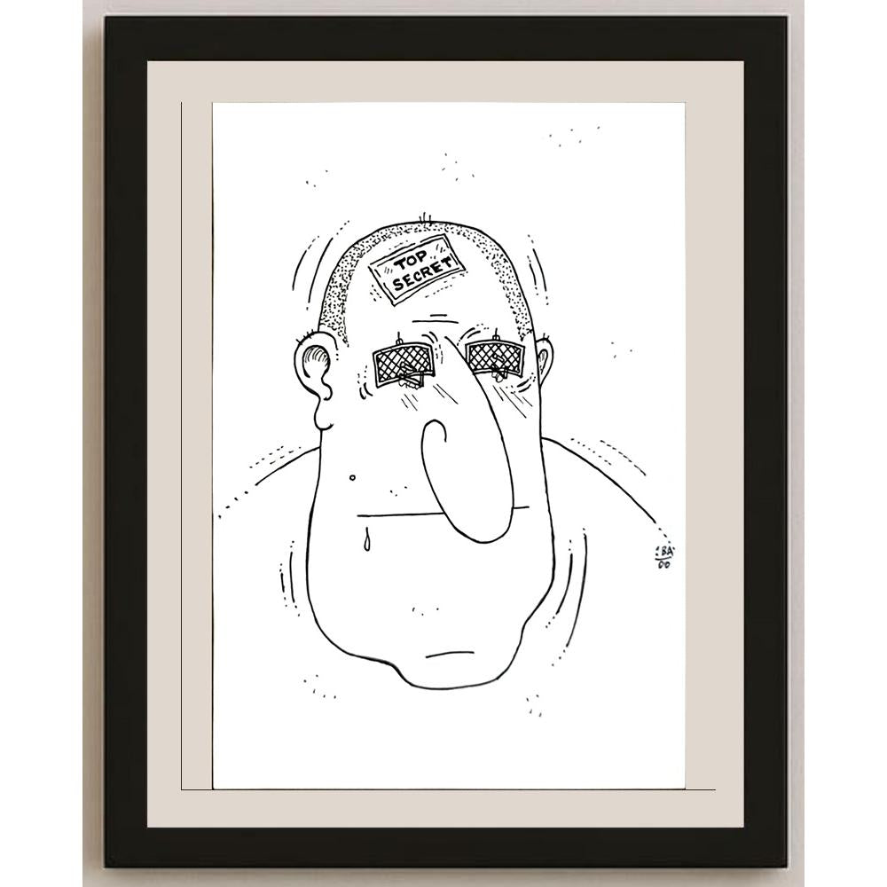 Vladimir Kuba 21x15cm Orijinal Karikatür BOD04729