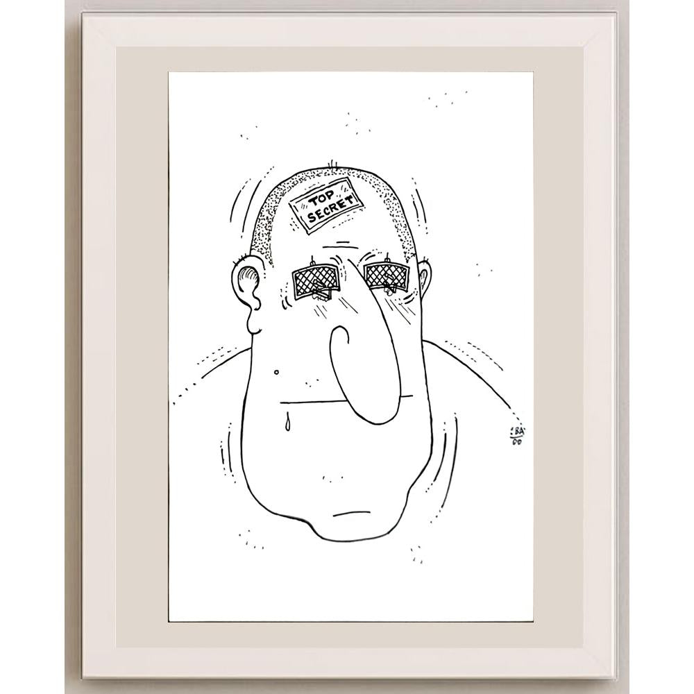 Vladimir Kuba 21x15cm Orijinal Karikatür BOD04729