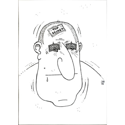 Vladimir Kuba 21x15cm Orijinal Karikatür BOD04729