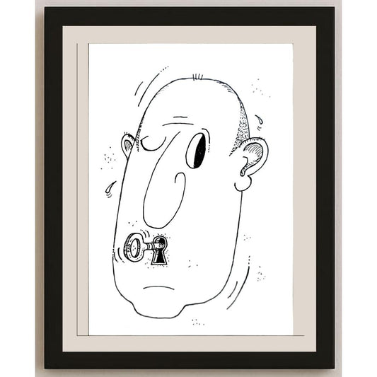 Vladimir Kuba 21x15cm Orijinal Karikatür BOD04730
