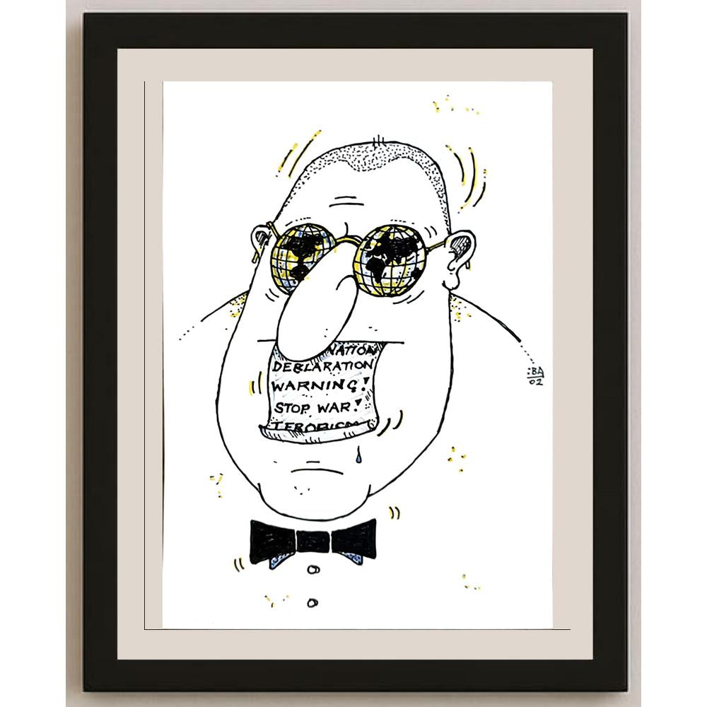 Vladimir Kuba 21x15cm Orijinal Karikatür BOD04731
