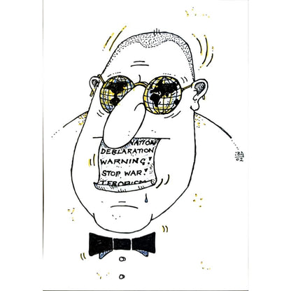Vladimir Kuba 21x15cm Orijinal Karikatür BOD04731