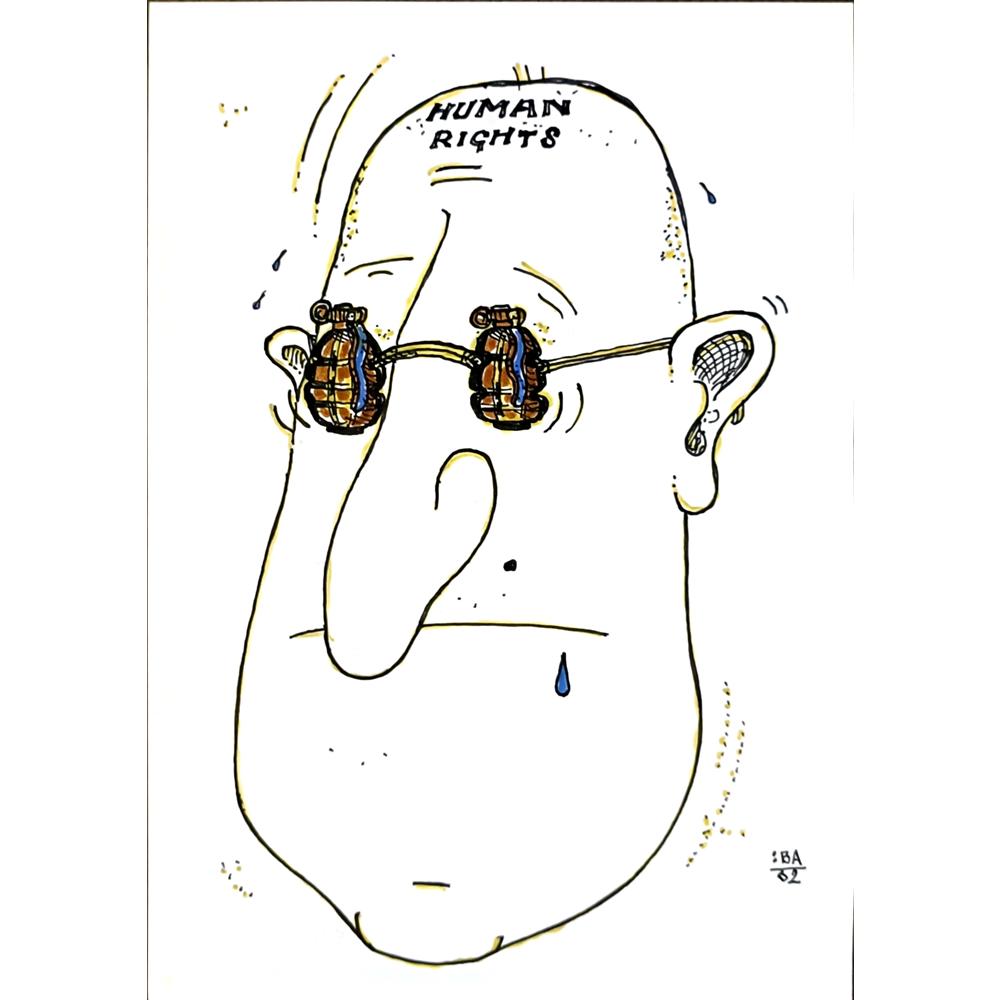 Vladimir Kuba 21x15cm Orijinal Karikatür BOD04732