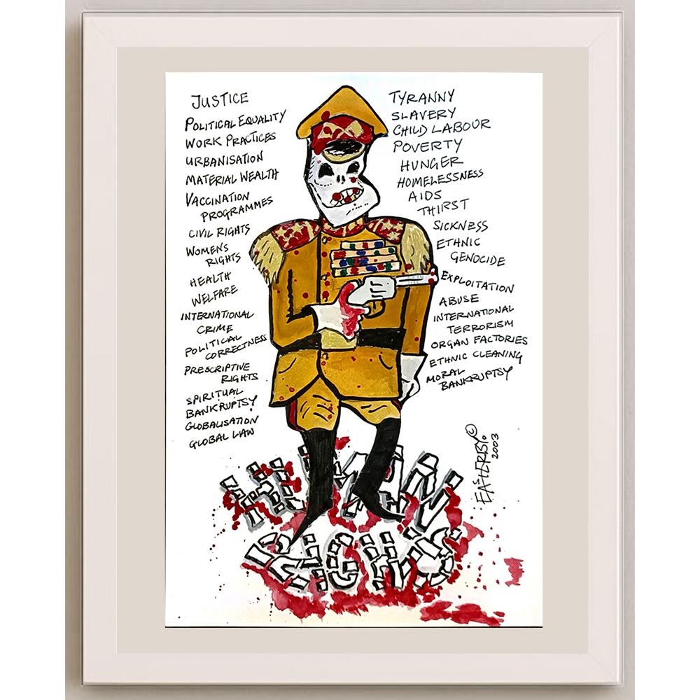 Derek Easterby 21x15cm Orijinal Karikatür BOD04735