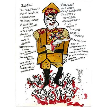 Derek Easterby 21x15cm Orijinal Karikatür BOD04735