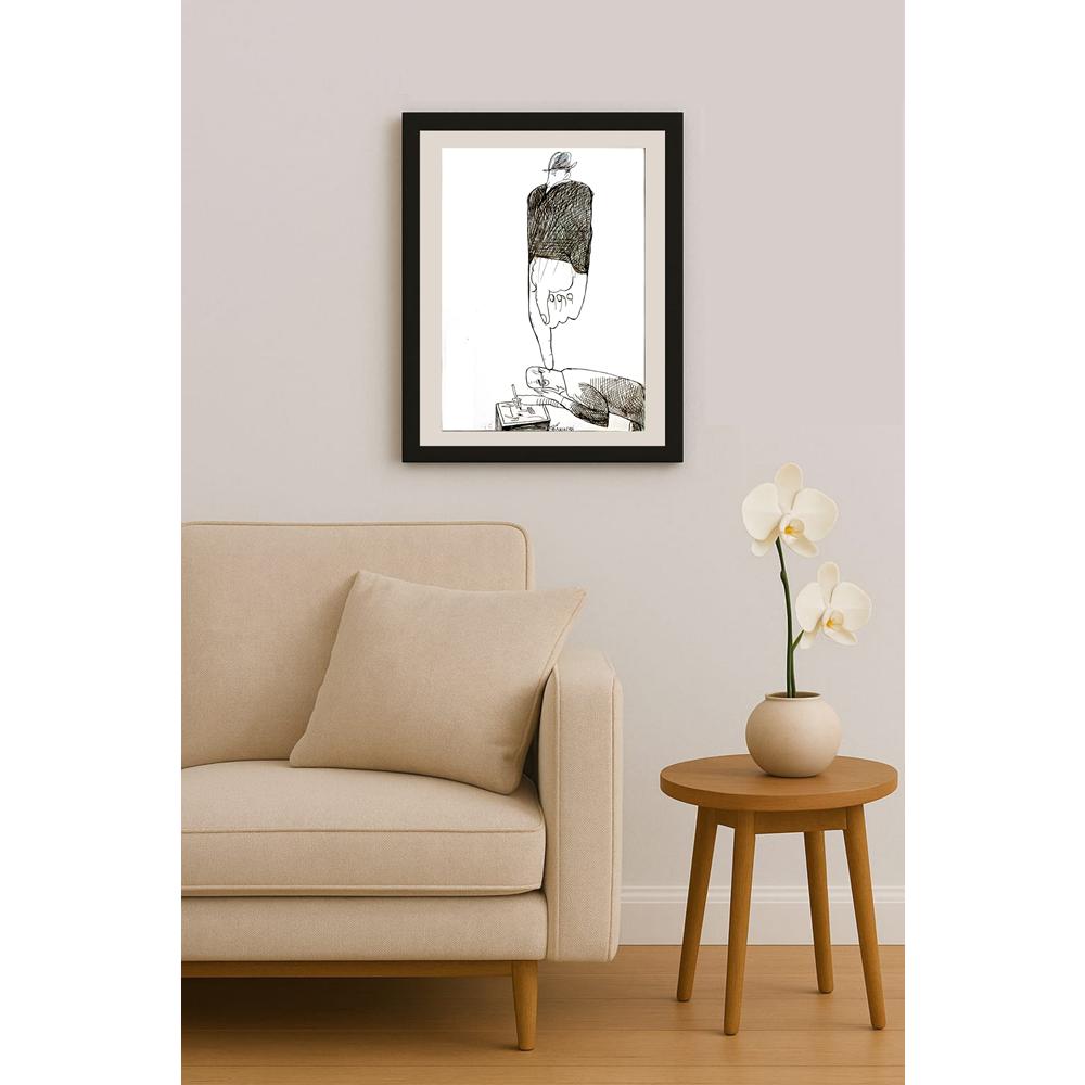Baniasadi Mohammad Ali 29x21cm Orijinal Karikatür BOD04737
