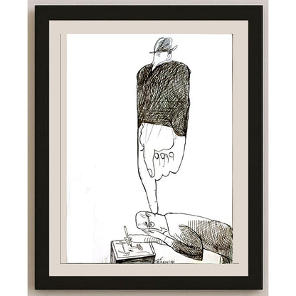Baniasadi Mohammad Ali 29x21cm Orijinal Karikatür BOD04737