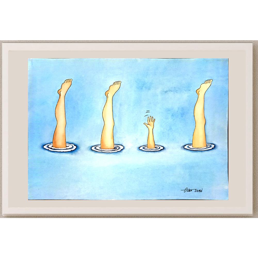 Xiaqiang Hou 29x21cm Orijinal Karikatür BOD04738