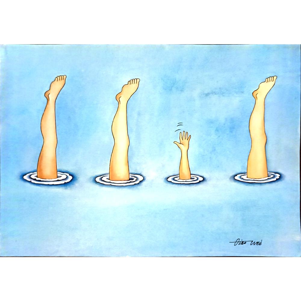 Xiaqiang Hou 29x21cm Orijinal Karikatür BOD04738