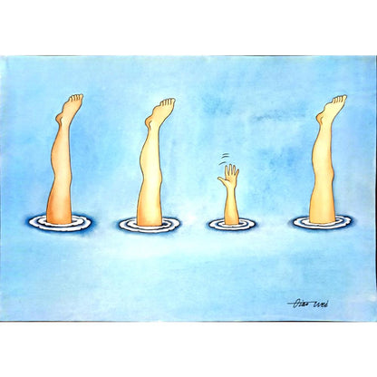 Xiaqiang Hou 29x21cm Orijinal Karikatür BOD04738