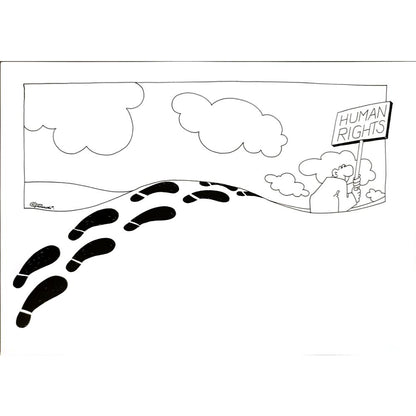Rudi Schmückle 29x21cm Orijinal Karikatür BOD04742
