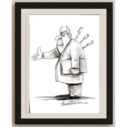 Goran Celicanin 25x17cm Orijinal Karikatür BOD04743