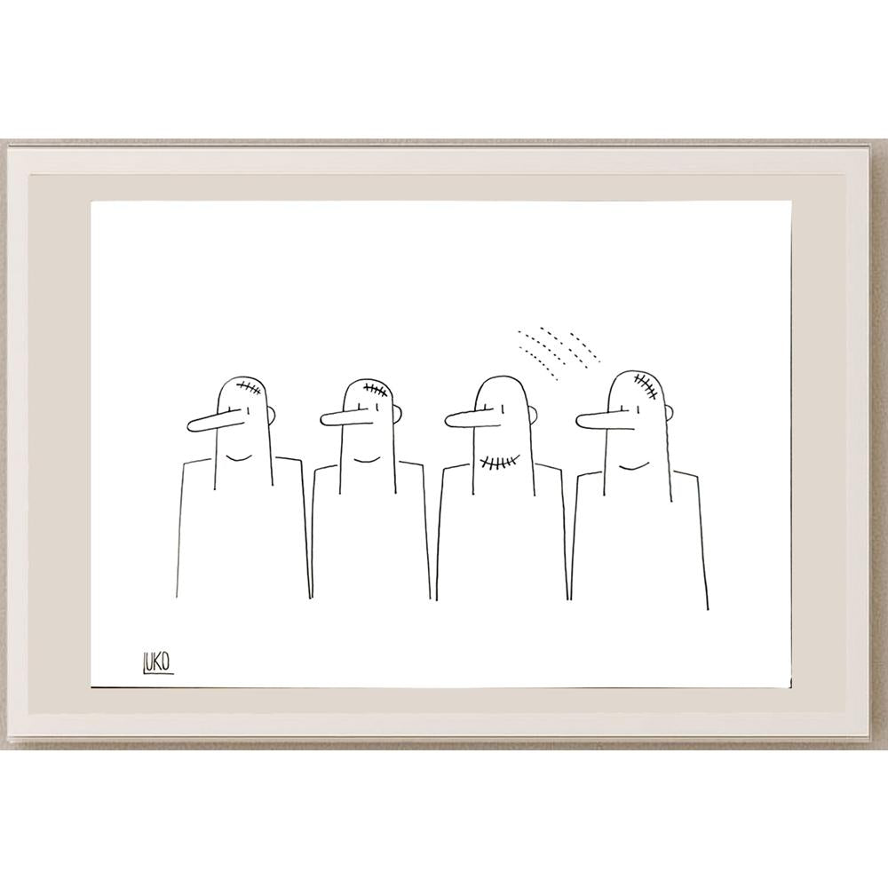 Peter Luko 29x21cm Orijinal Karikatür BOD04745