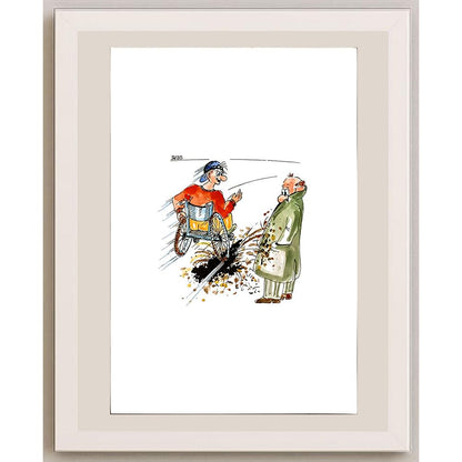 Winfried Besslich 29x21cm Orijinal Karikatür BOD04753