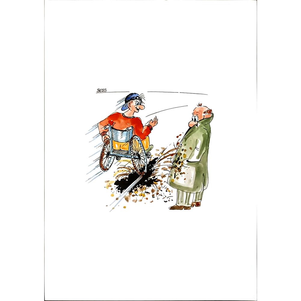 Winfried Besslich 29x21cm Orijinal Karikatür BOD04753
