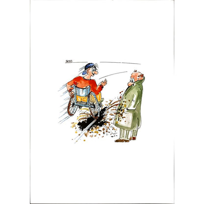 Winfried Besslich 29x21cm Orijinal Karikatür BOD04753
