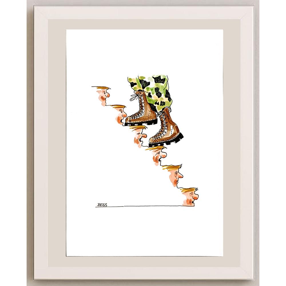 Winfried Besslich 29x21cm Orijinal Karikatür BOD04756