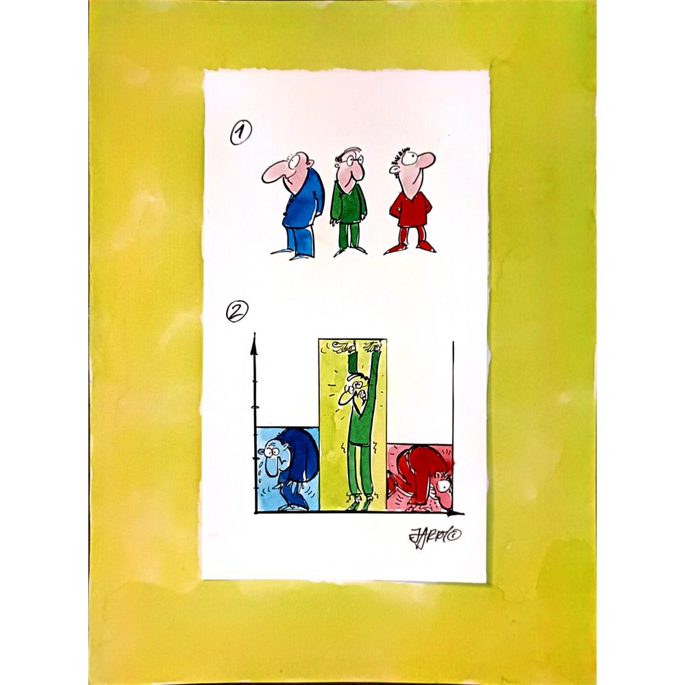 Jaroslaw Jaworski 29x21cm Orijinal Karikatür BOD04759