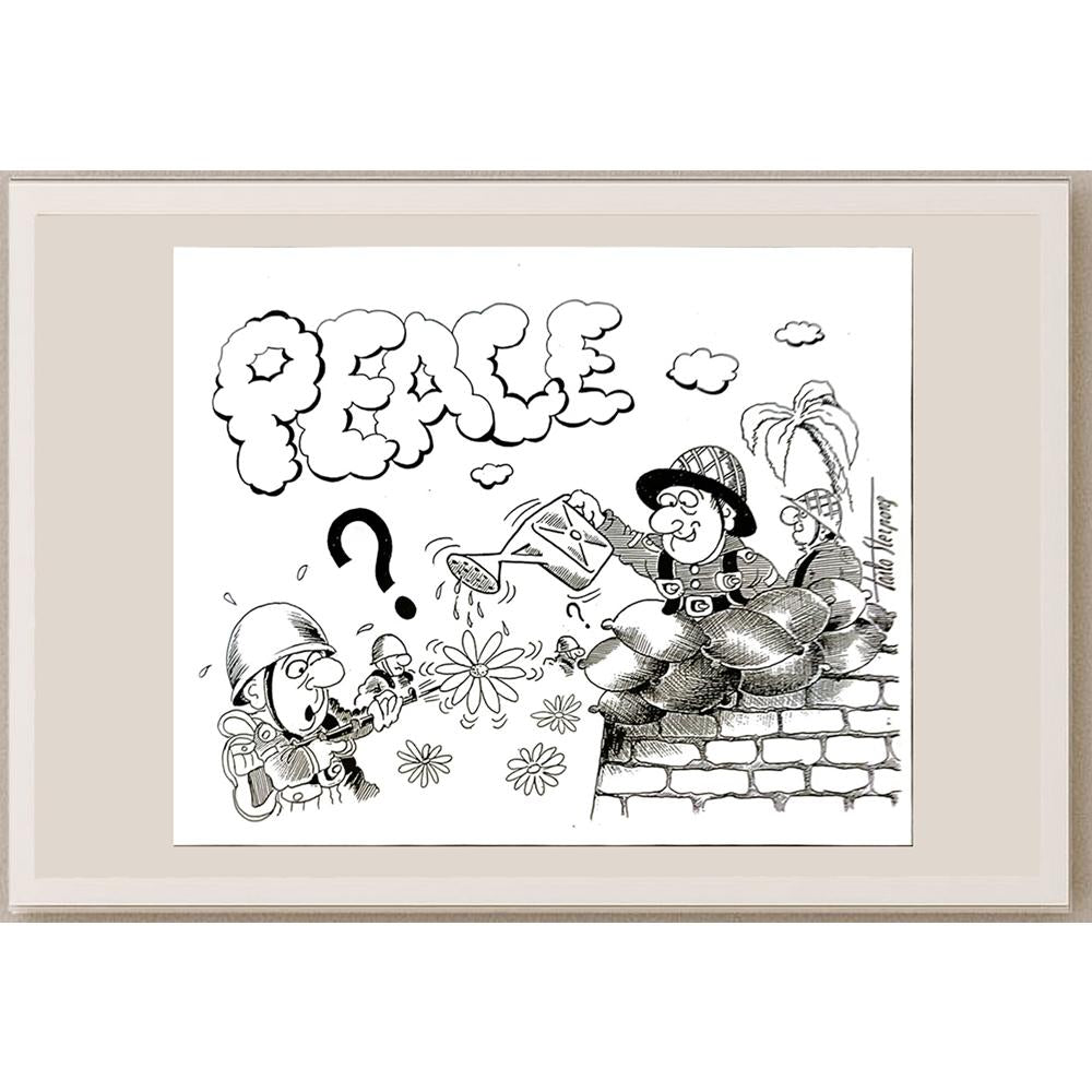 Carlo Sterpone 23x17cm Orijinal Karikatür BOD04762